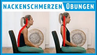 NACKENSCHMERZEN [vom Sitzen] - 3 ÜBUNGEN für Zuhause