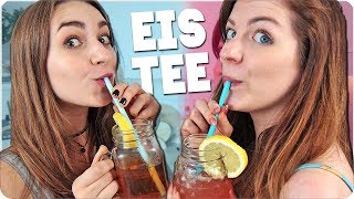 Lipton Eistee Pfirsich selber machen - Homemade vs Original mit der süßen Lena