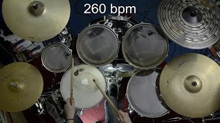 225 - 260 BPM Double Bass Drumming with Trigger!