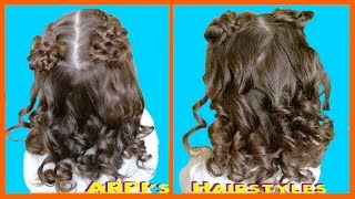 CURLY HAIR & DOUBLE BUNS.How To Curl Short Hair With A Flat Iron