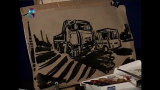 Уроки рисования (№ 85) гуашью. Учимся передавать разные формы и конструкции транспорта