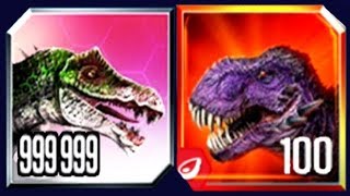 SPINOTASUCHUS LEVEL 999,999 vs LEVEL 100 OMEGA 09 BOSS (JURASSIC WORLD)
