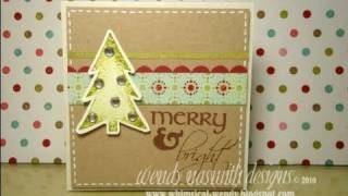 Christmas 2010 - Card No.2 Merry & Bright (Square 4" x 4")