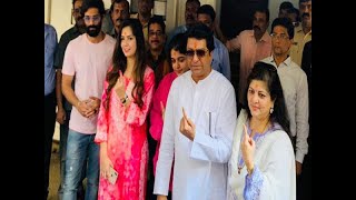 Maharashtra Elections 2019 : MNS chief  Raj Thackeray and family cast their votes in Mumbai