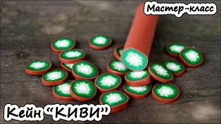 Мастер-класс по изготовлению трости "Киви" из полимерной глины (пластики) в технике Миллефиори