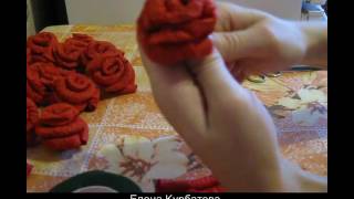Роза из салфетки мастер класс