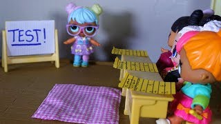 LOL SURPRISE DOLLS Go To School & Cutie Cheats On Her Test!