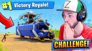 The BATTLE BUS CHALLENGE in Fortnite: Battle Royale! (HARD)