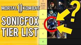 SONICFOX TIER LIST! (My Thoughts) - Mortal Kombat 11