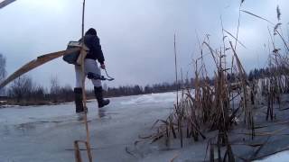 Ловля щуки и окуня весной. Последний лед. Пред-закрытие сезона 2016-2017