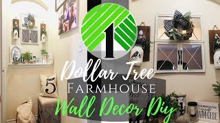 Dollar Tree DIY Farmhouse Mirror Wall Decor Under $10 | Burlap Wreath Tutorial