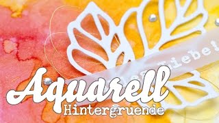 KARTE - Aquarellhintergrund - Geburtstagskarte