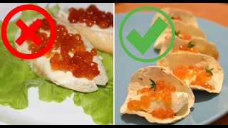ЗАМЕНА БУТЕРБРОДА С ИКРОЙ!!! Вкусные канапе из лаваша с красной икрой
