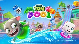 ГОВОРЯЩИЙ ТОМ АКВАПАРК #18 Анджела, Хэнк и Джинджер в мультик игре для детей #Vikа