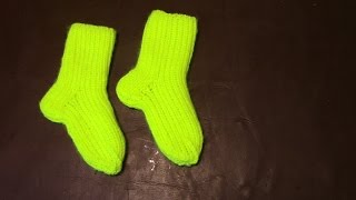 Вязание детских носочков для новорожденного  Часть 1 из 4