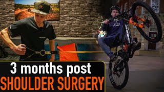 MTB INJURY// 3 MONTHS POST SHOULDER SURGERY