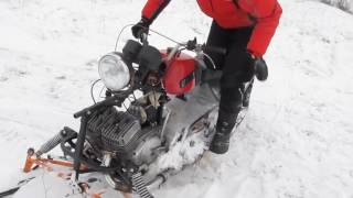 Самодельный снегоход 2016+своими руками!