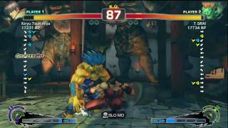 T SRAI [Blanka] vs Kiryu Tsukimiya [Guy] SSF4 Japanese Online Ranked Matches - TRUE-HD