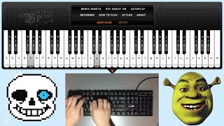 I played Meme Songs on a Virtual Piano