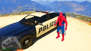 Человек Паук Катается на Полицейской Машине - Spider-Man Ride a Police Car