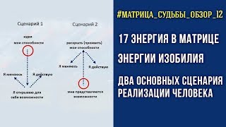 17 Энергия в Матрице. Энергии Изобилия. Два основных сценария реализации человека. #обзор_12