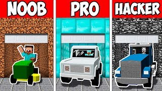 Minecraft NOOB vs PRO vs HACKER : SECRET BLOCK GARAGE EVOLUTION in Minecraft Animation