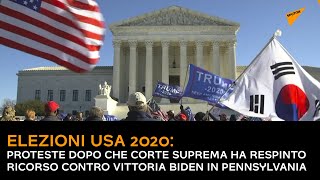 #ElezioniUSA2020: proteste dopo che Corte Suprema ha respinto ricorso contro vittoria #Biden