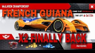 Asphalt 8 2018 McLaren X2 championship French Guiana all goals