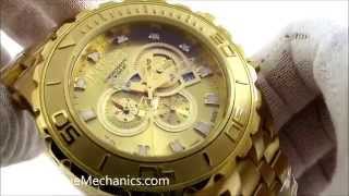 Invicta 6901 Men's Subaqua Chronograph 18K Gold Plated Steel Gold-Tone Dial Watch