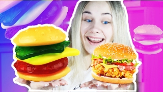 Обычная Еда против Мармелада Челлендж! ЭКСТРЕМАЛЬНЫЙ ЧЕЛЛЕНДЖ!  Real Food vs Gummy Food!