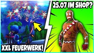 ? LEBKUCHEN Skin am 25.07 im SHOP? ? XXL FEUERWERK & Neuer Battle Bus - Fortnite Battle Royale