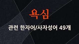 욕심에 관한 한자어/사자성어 49개