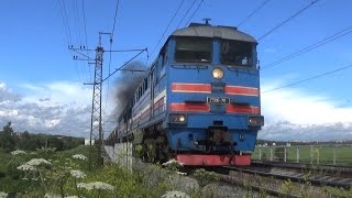 Тепловоз 2ТЭ116-711 «БалтТрансСервис» с наливным поездом