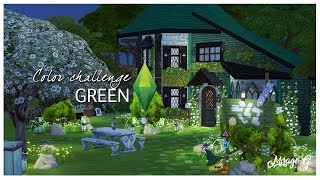♠️ COLOR CHALLENGE : GREEN ! [⚡️Sorciers ]  - SIMS 4 / Speed Build [Fr] #8
