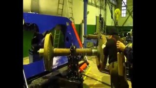 Распрессовка и запрессовка колесных пар на прессе Мускул КПРЗ-400