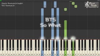BTS (방탄소년단) - So What Piano Tutorial 피아노 배우기