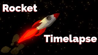 Blender: Low-poly Rocket Timelapse