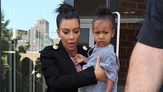 Nori West Sporting Huge Gold Chain With Mom In NYC