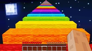 WORLDS LONGEST MINECRAFT RAINBOW ROAD! (5,000+ BLOCKS!)