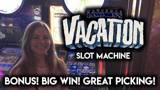 HUGE WIN on Vacation Slot Machine! Awesome BONUS!