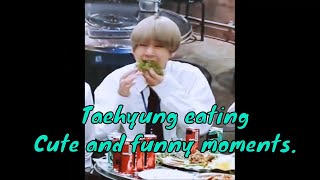 BTS  V(방탄소년단) KIM TAEHYUNG(김태형) Eating( Cute and Funny moments).