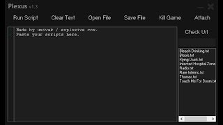 Plexus v1.3(FULL LUA SCRIPT EXECUTOR)(LEVEL 7)(PATCHED ROBLOX EXPLOIT)