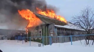 Пожар  в деревне Верхние Томлаи (Моргаушский район  Чувашия)
