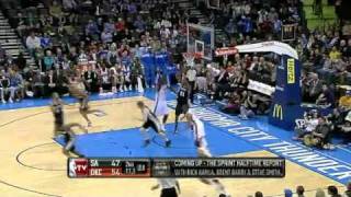 San Antonio vs Oklahoma City NBA Highlights 01/08/2012