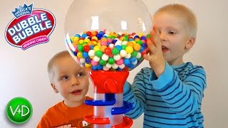 Огромный автомат для ЖВАЧЕК И КОНФЕТ. Много жвачек бубль гум / HUGE  Gumball Machine
