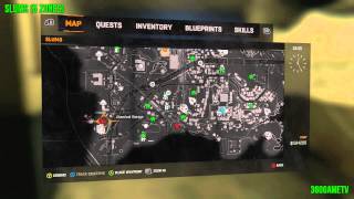 Dying Light - All Quarantine Zone Locations as Map Video (Trespassing Achievement / Trophy)