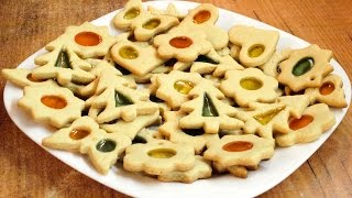 Новогоднее печенье с карамелью / Stained-glass Christmas cookies recipe ♡ English subtitles