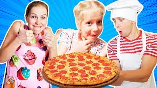 ПИЦЦА на ВРЕМЯ! Кто ПРИГОТОВИТ БЫСТРЕЕ? МАМА vs МИЛАНА приз Огромная ПИЦЦА Челлендж от Family Box