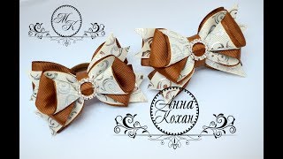 ?КРАСИВЫЕ КОРИЧНЕВЫЕ БАНТИКИ В ШКОЛУ?МАСТЕР КЛАСС?АННА КОХАН?УКРАШЕНИЯ ДЛЯ ВОЛОС ИЗ ЛЕНТ?