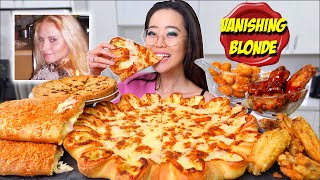New! PIZZA HUT CHEESY CRUST CHEESE PIZZA + CHEEZY CALZONE & WINGS MUKBANG 먹방 | Eating Show